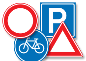Ronde borden / rode rand